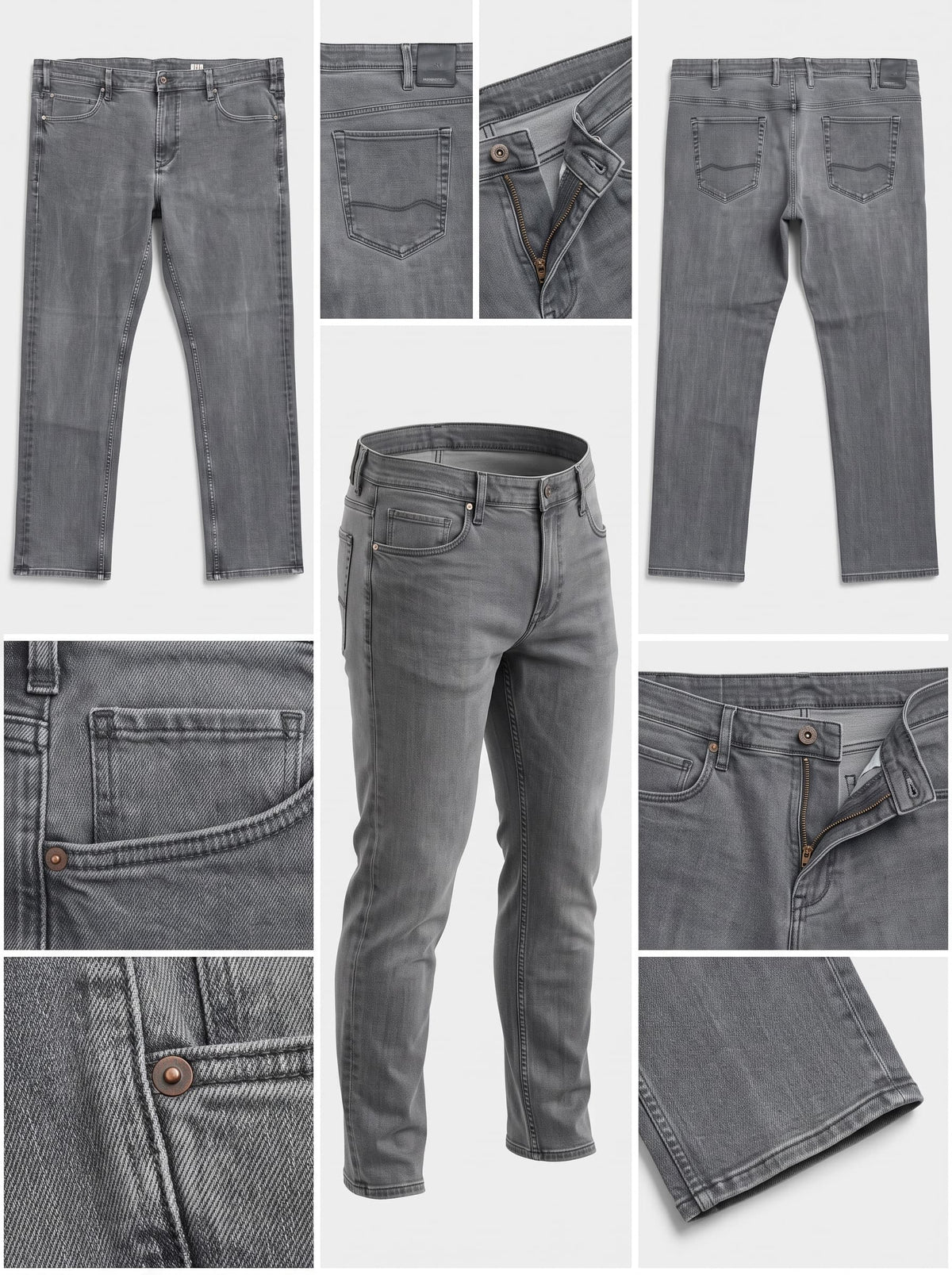 C&A - STRAIGHT - STRETCH - ZIPPER - 46X30