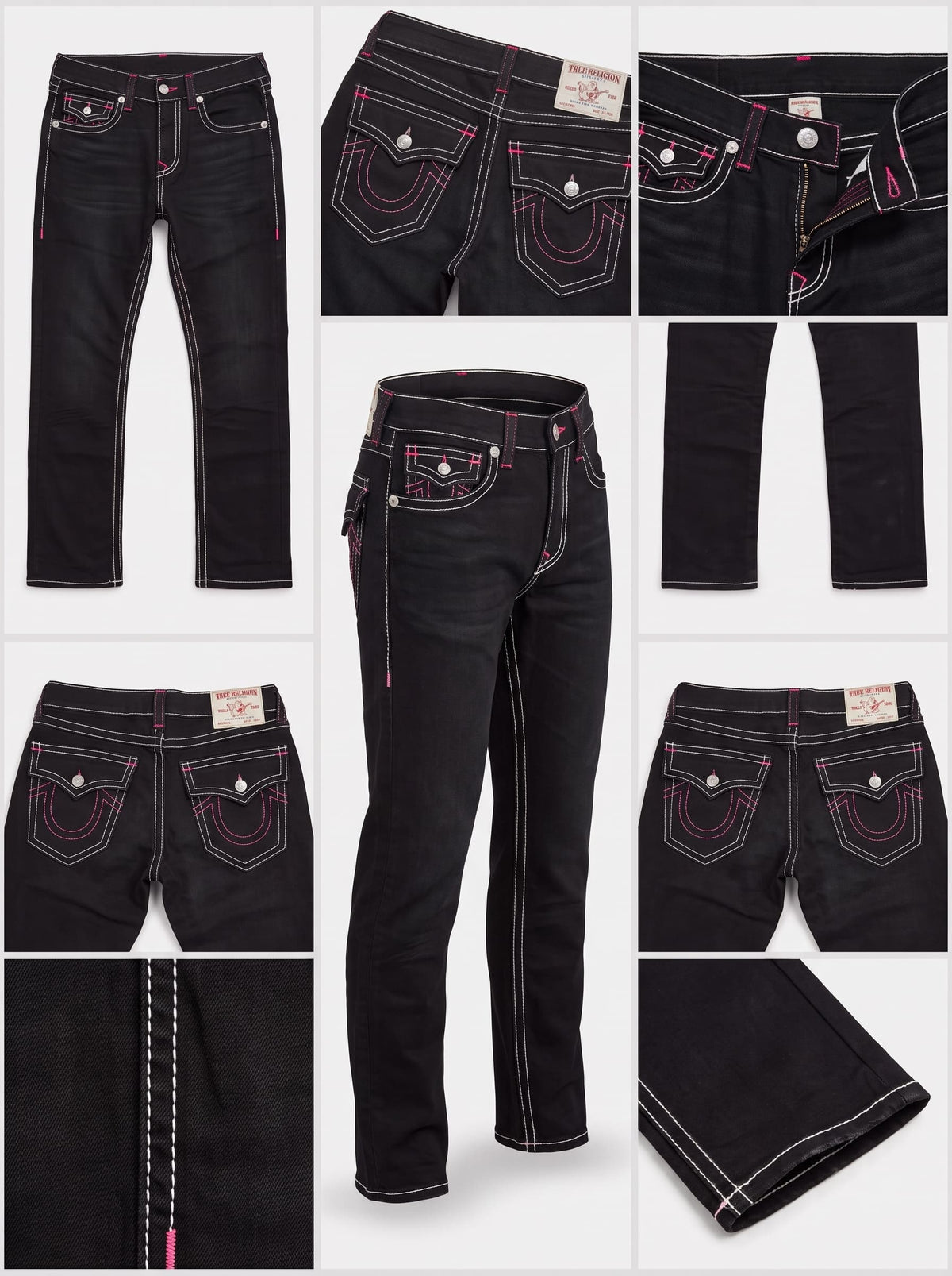 true religion- regular - stretch - zipper - 34x32
