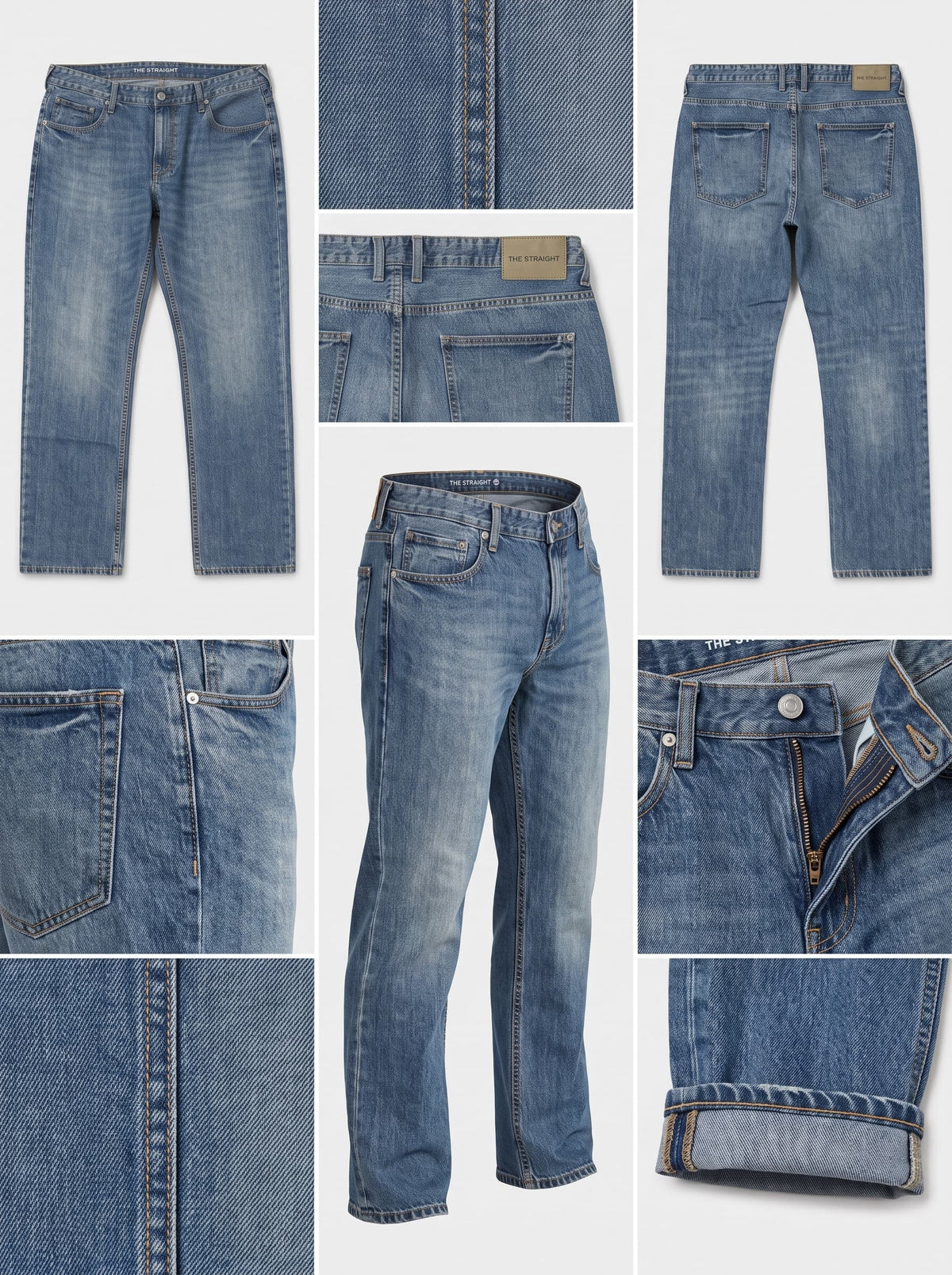 C&A - STRAIGHT - 100%COTTON - ZIPPER - 40X32