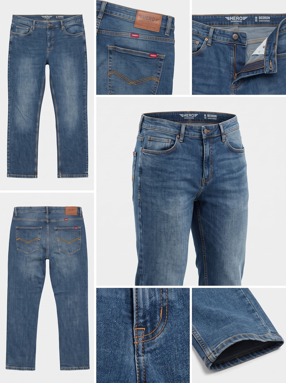 HERO BY WRANGLER - STRAIGHT - STRETCH - ZIPPER - 40X32