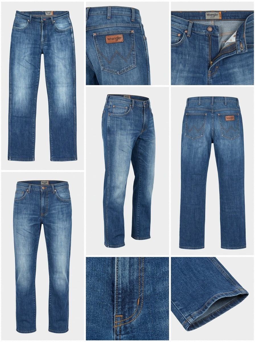 wrangler - straight - STRETCH - zipper - 34x32
