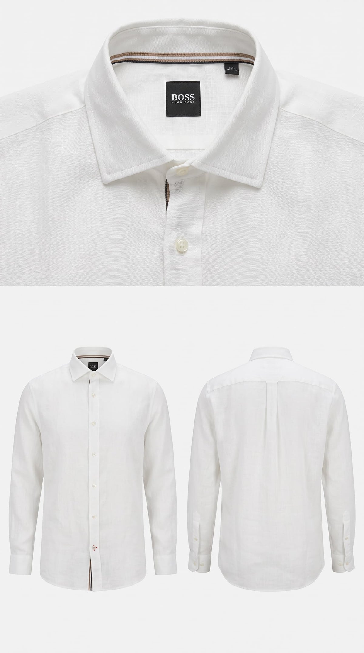 hugo boss linen white
