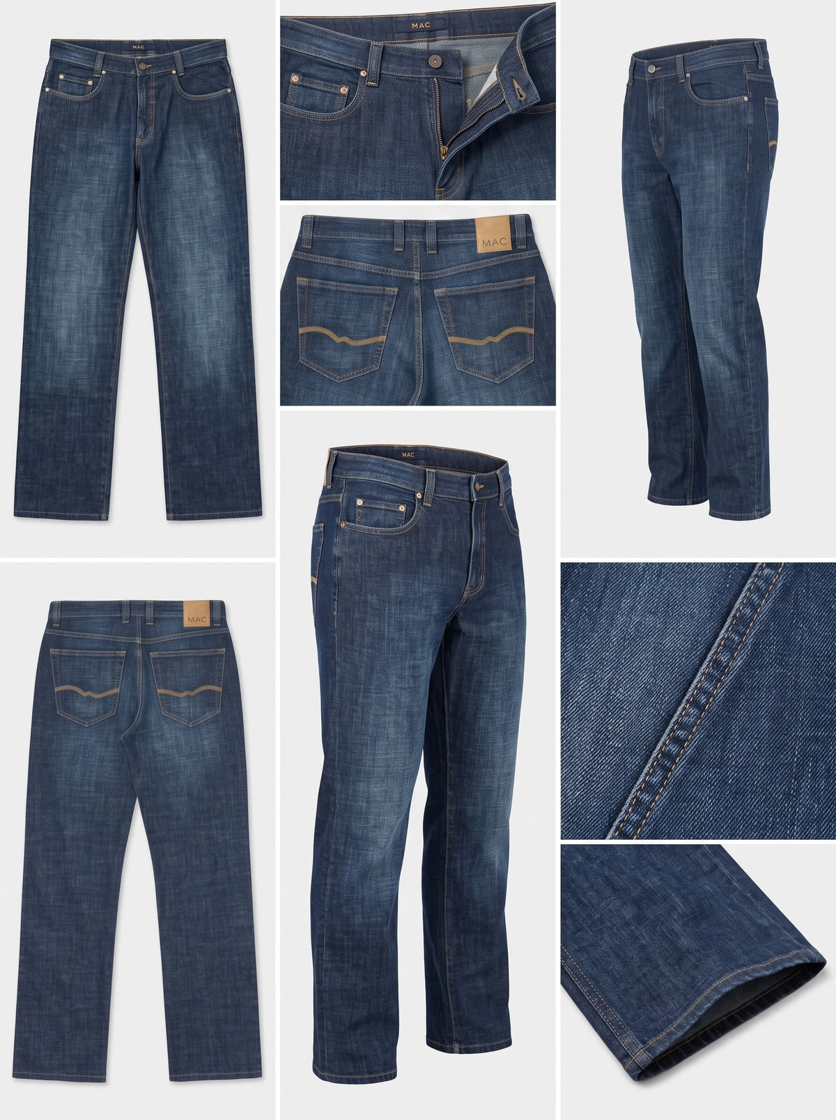 ac jeans - straight - stretch - zipper - 33x32