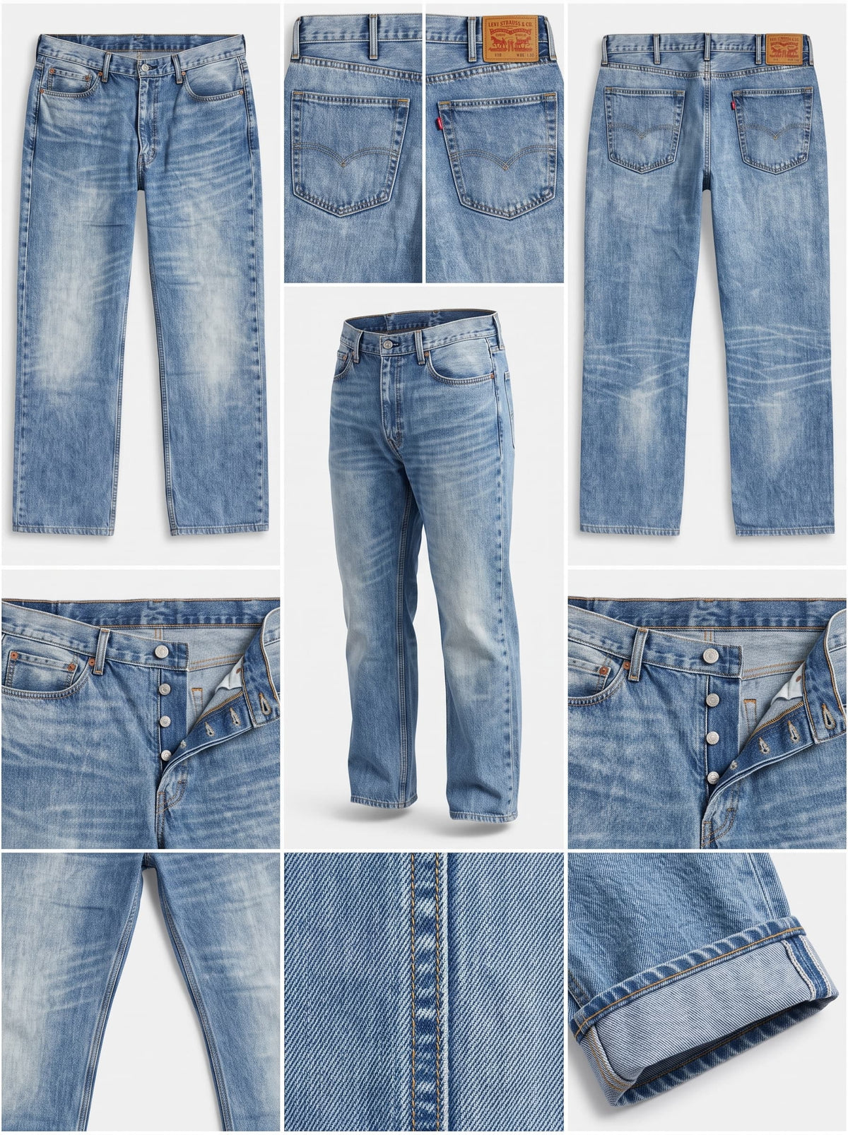 levi's 514 - straight - stretch - zipper - 38X32