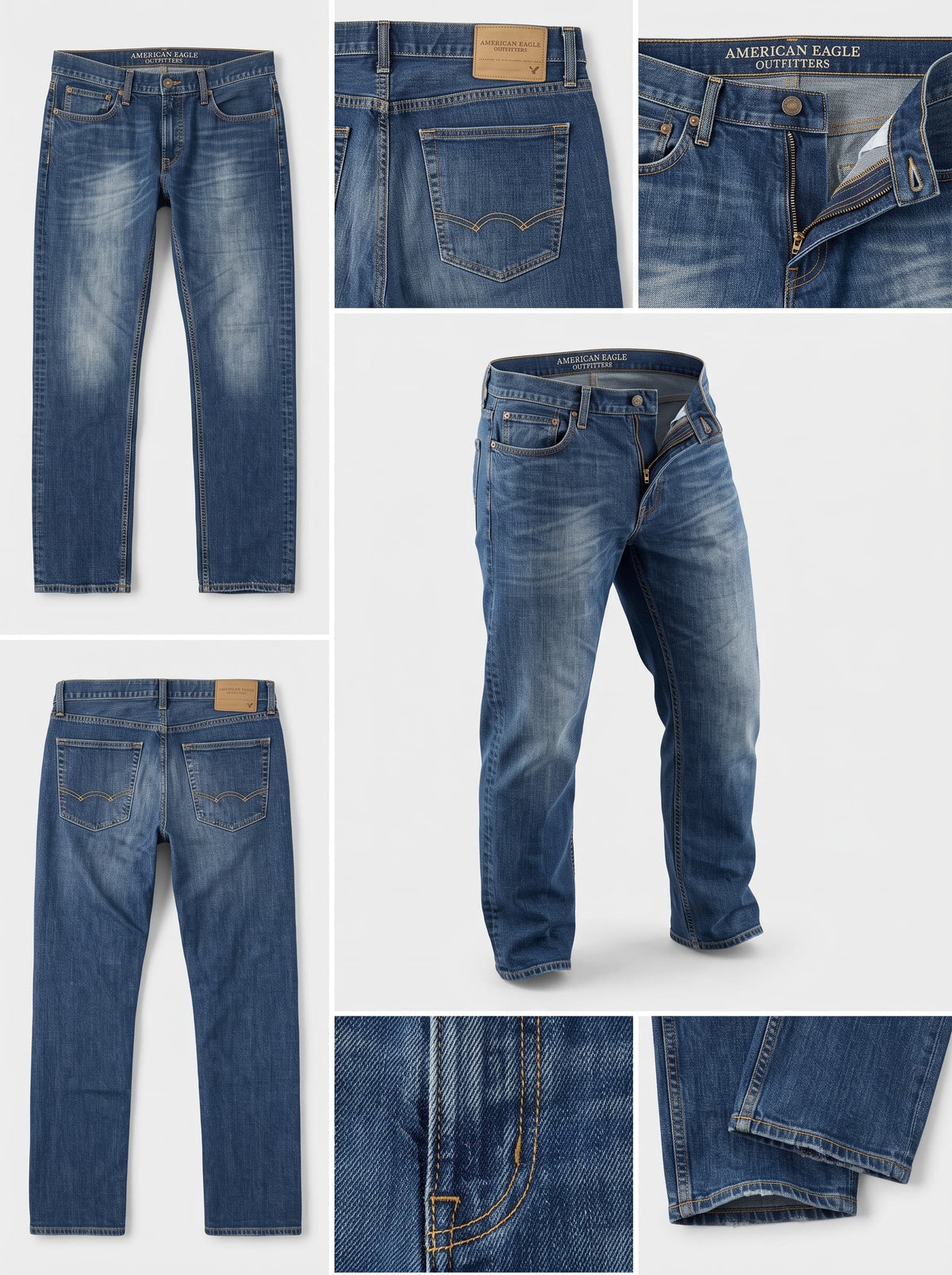 american eagle - SLIM - stretch - zipper - 34X32