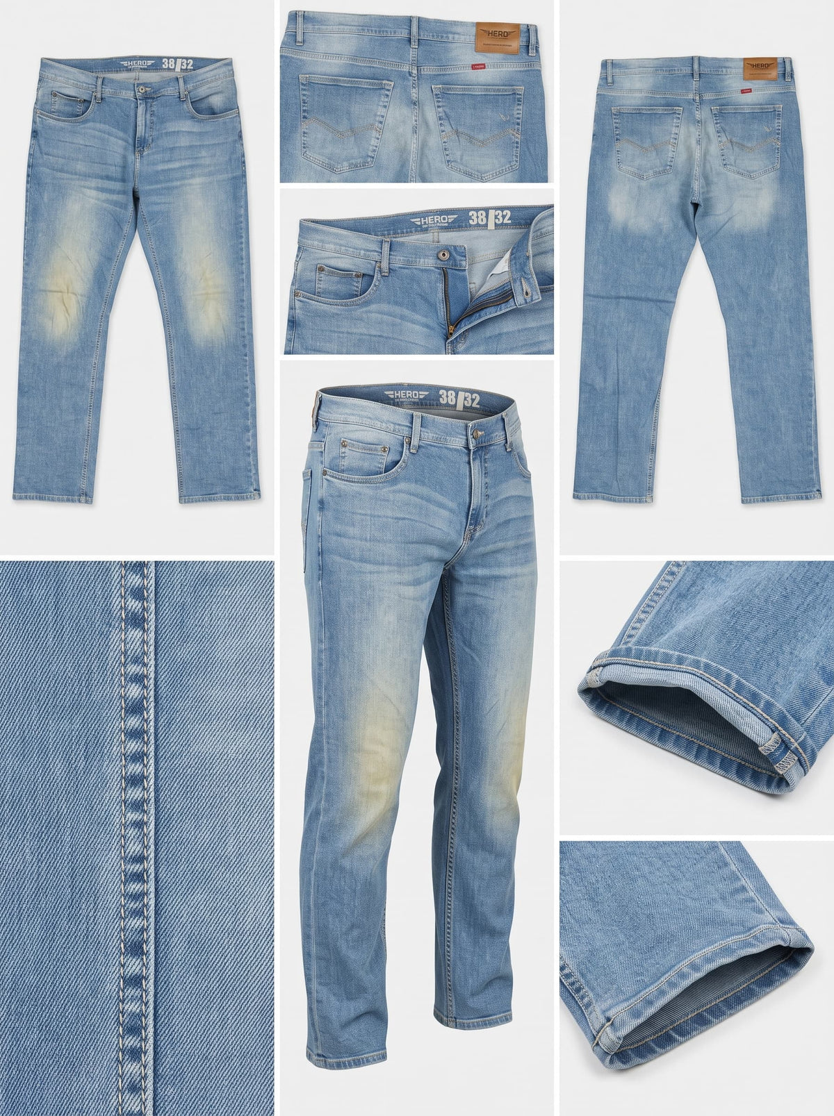 HERO WRANGLER - REGULAR - STRETCH - ZIPPER - 38X32