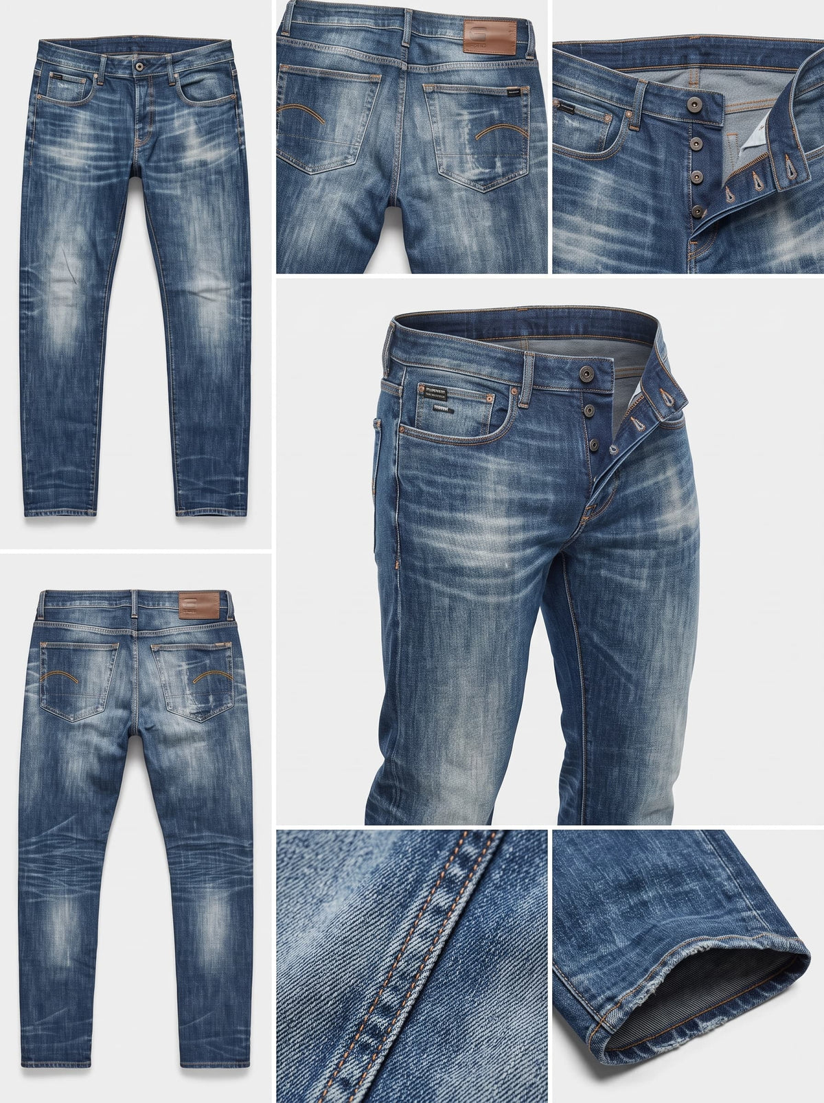 RAW G-STAR - SLIM - STRETCH - BUTTONS - 38X36