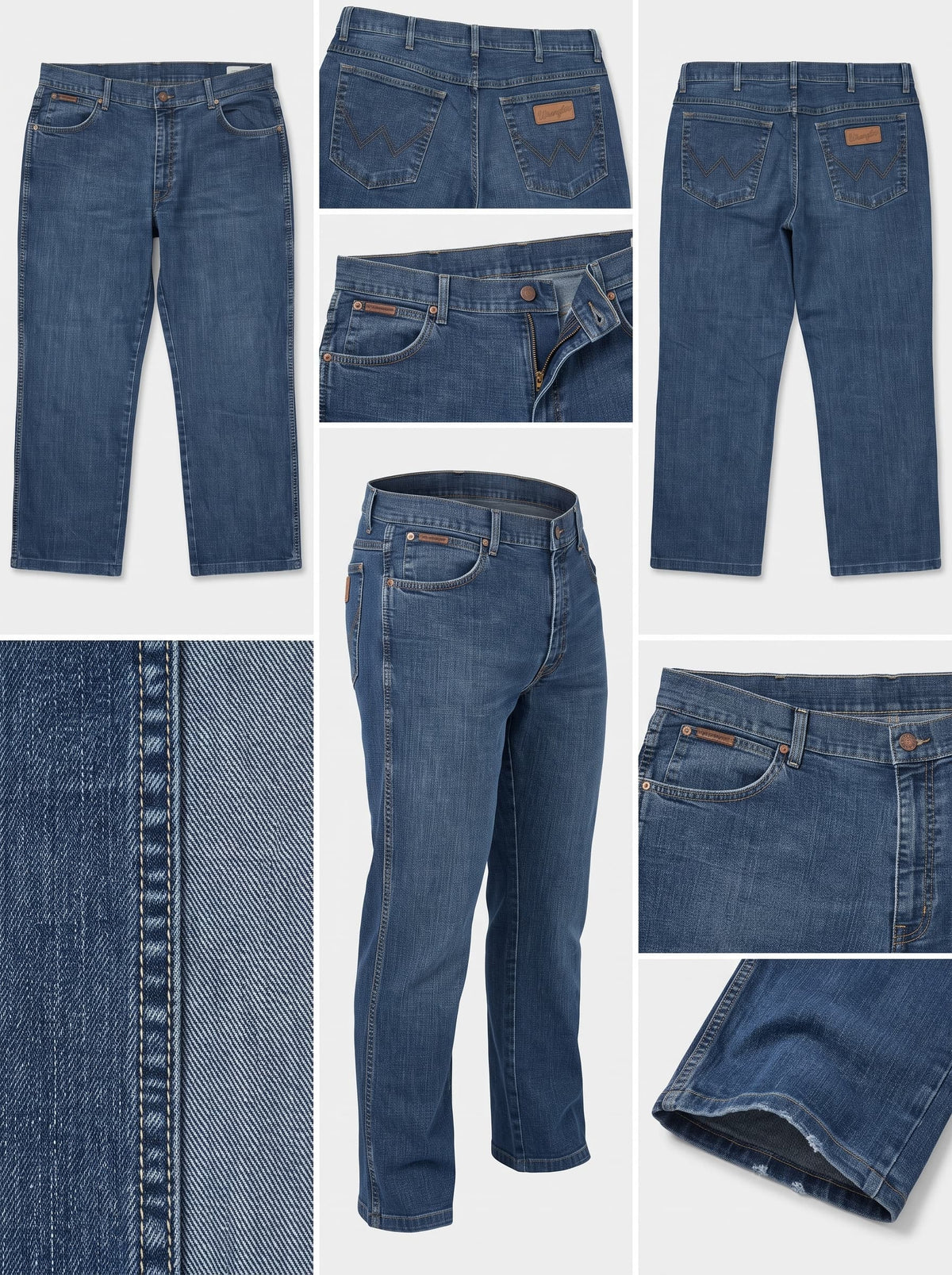 WRANGLER - STRAIGHT - STRETCH - ZIPPER - 38X30