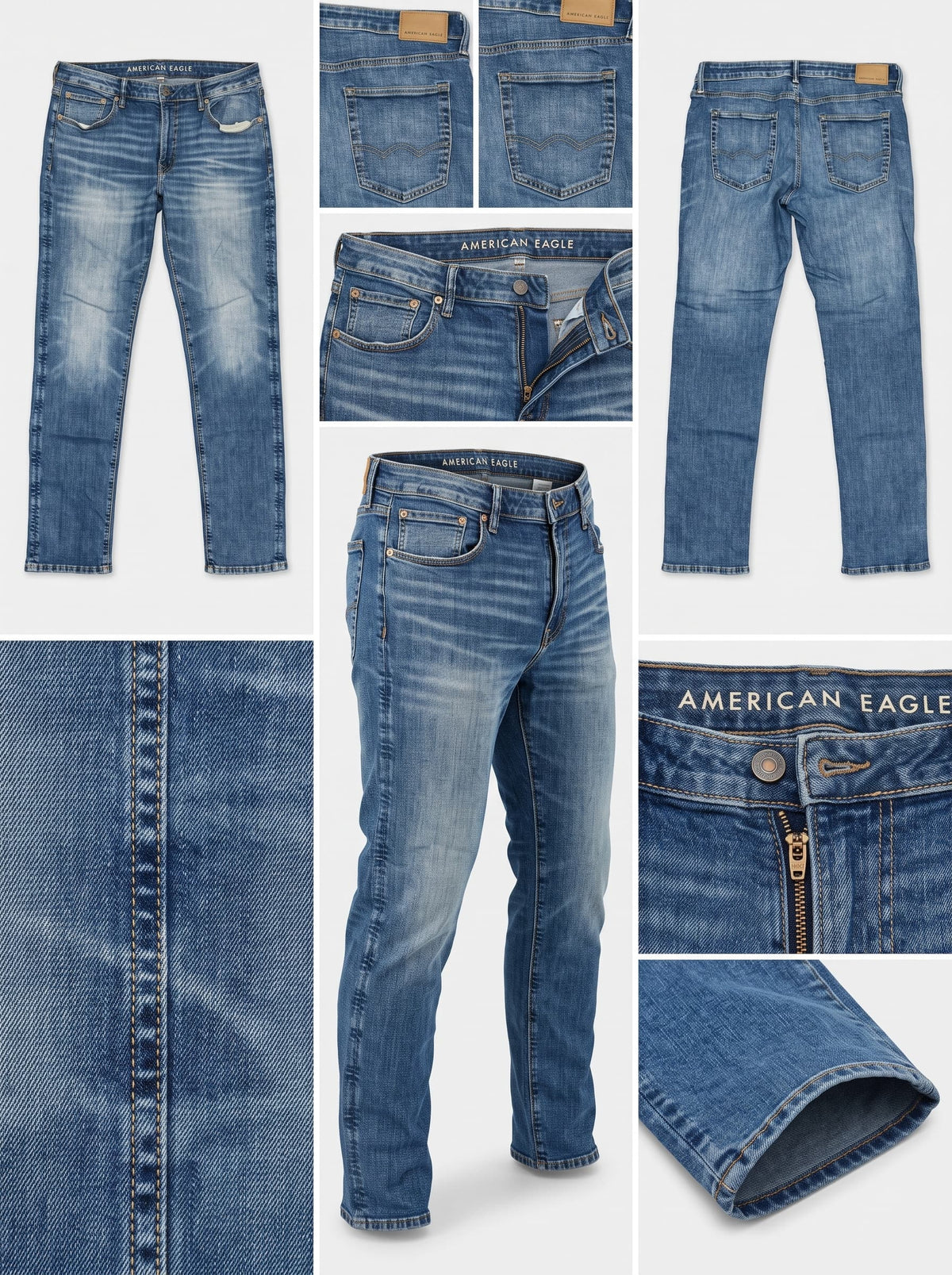 american eagle - SLIM - stretch - zipper - 36X34