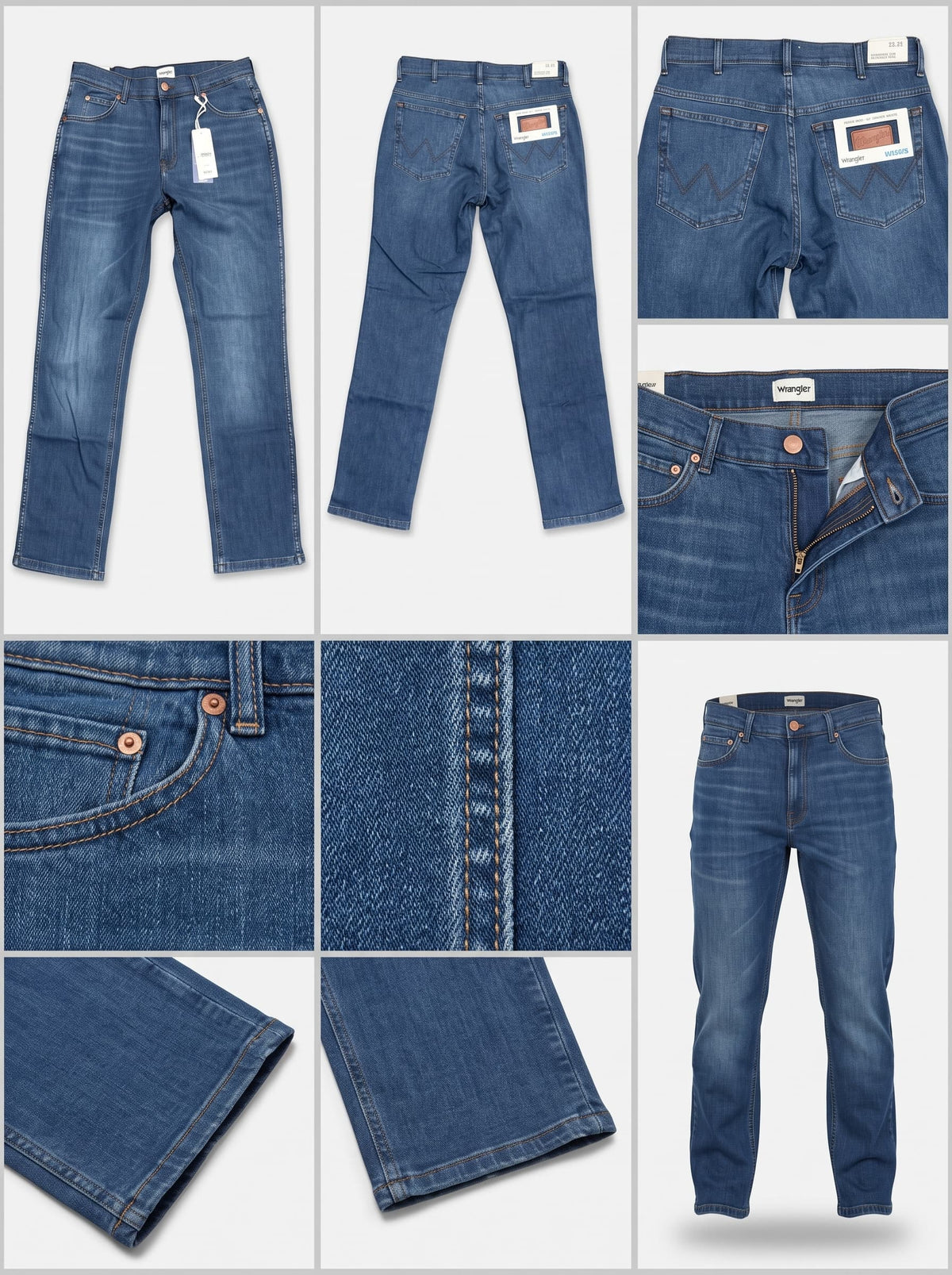 wrangler - TEXAS SLIM - STRETCH - zipper - 33X32