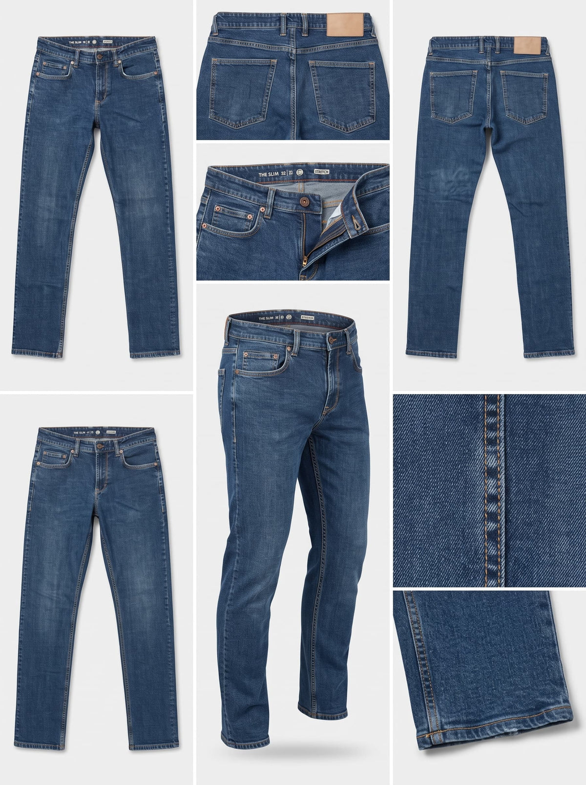 C&A - SLIM - STRETCH - ZIPPER - 33X32