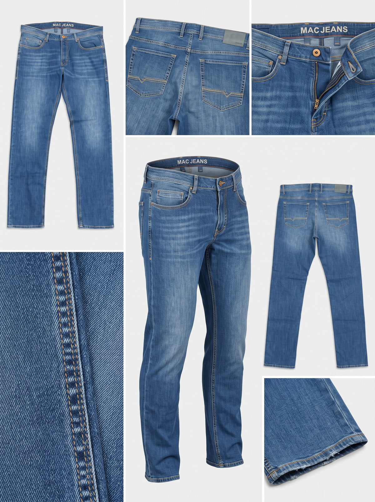 MAC JEANS - REGULAR - STRETCH - ZIPPER - 38x34