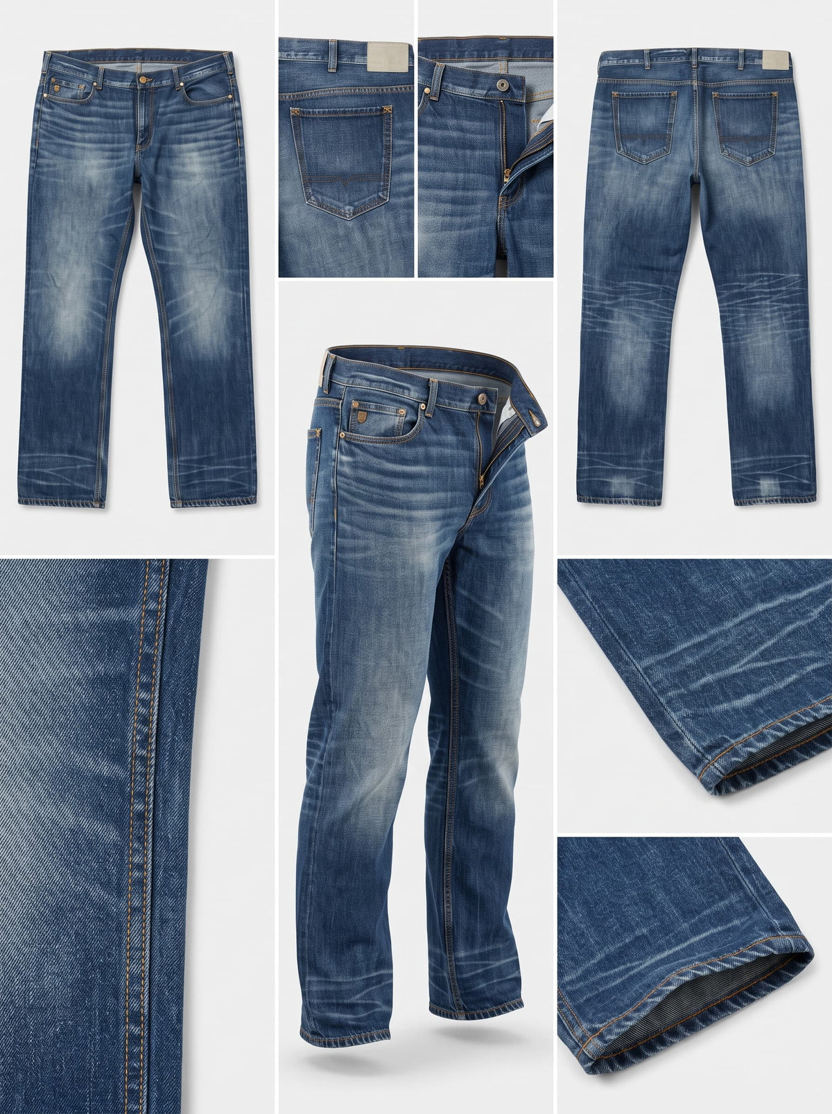 S.OLIVER - STRAIGHT - 100%COTTON - ZIPPER - 46X34