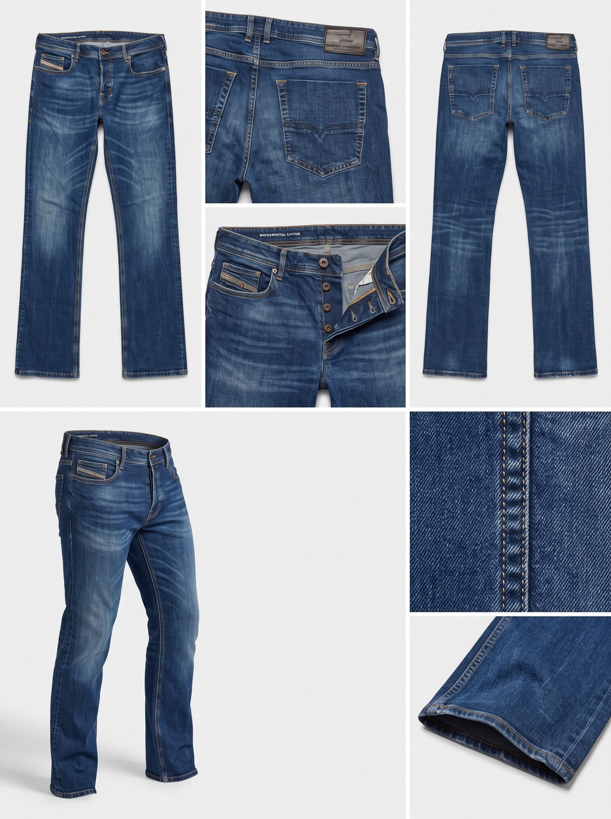 diesel thavar - bootcut - stretch - buttons - 34x34