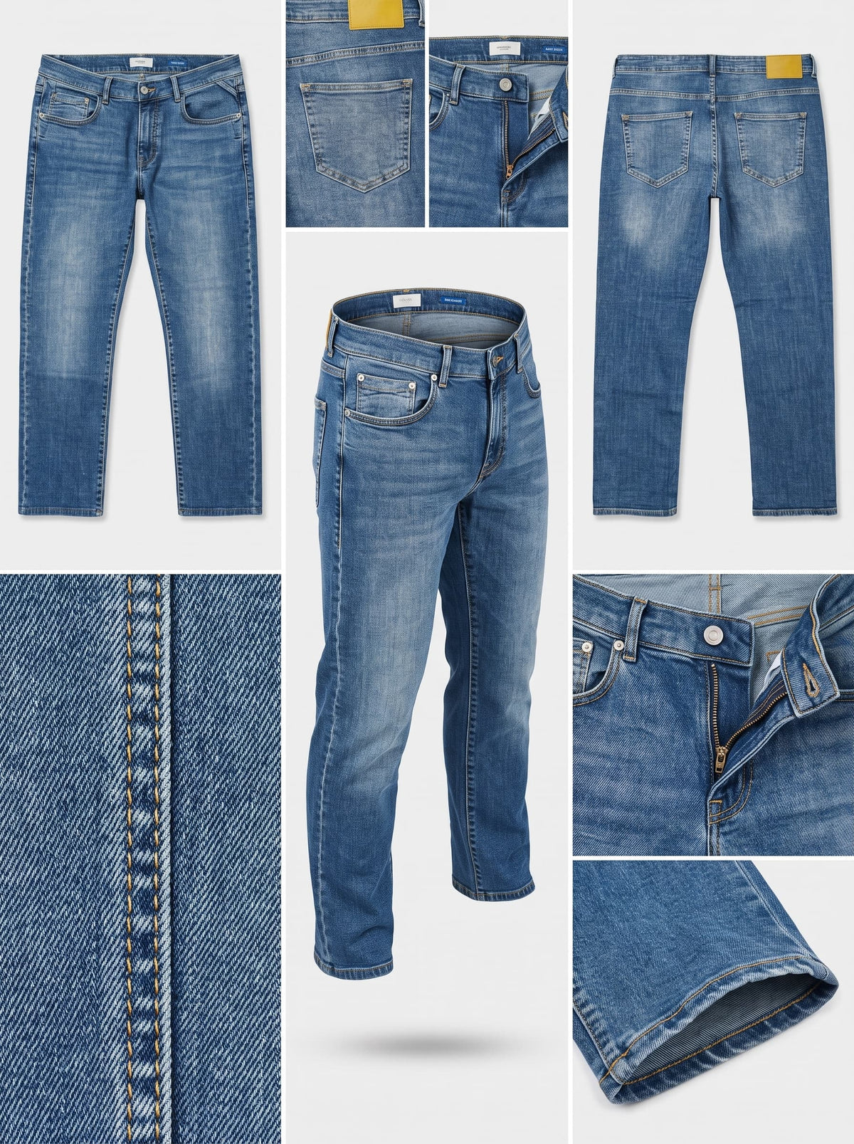 DENIM&CO - STRAIGHT - STRETCH - BUTTONS - 36X30