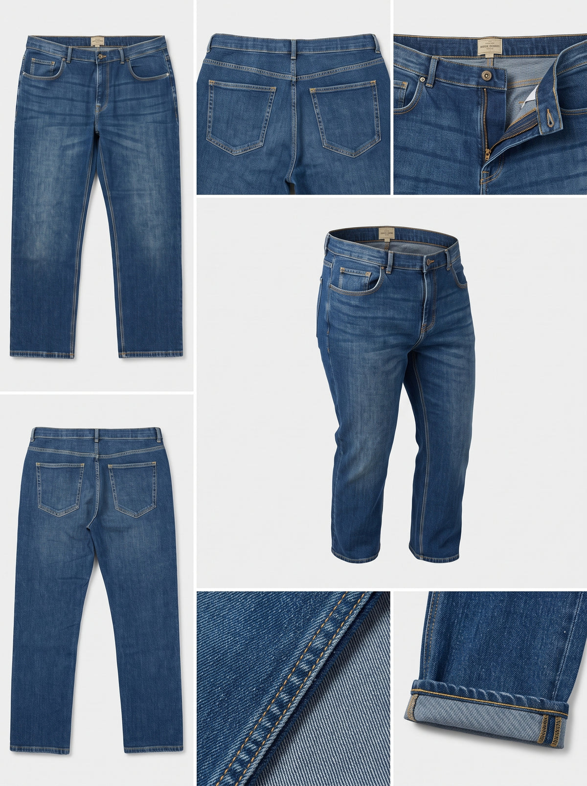 DENIM GOODS - STRAIGHT - STRETCH - ZIPPER - 38x30