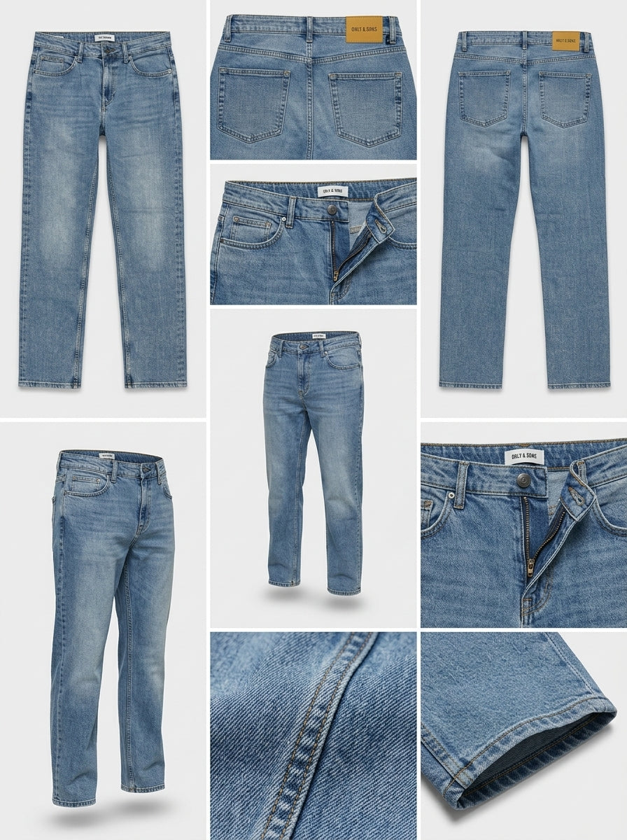 only&sons - regular - stretch - zipper - 33x32