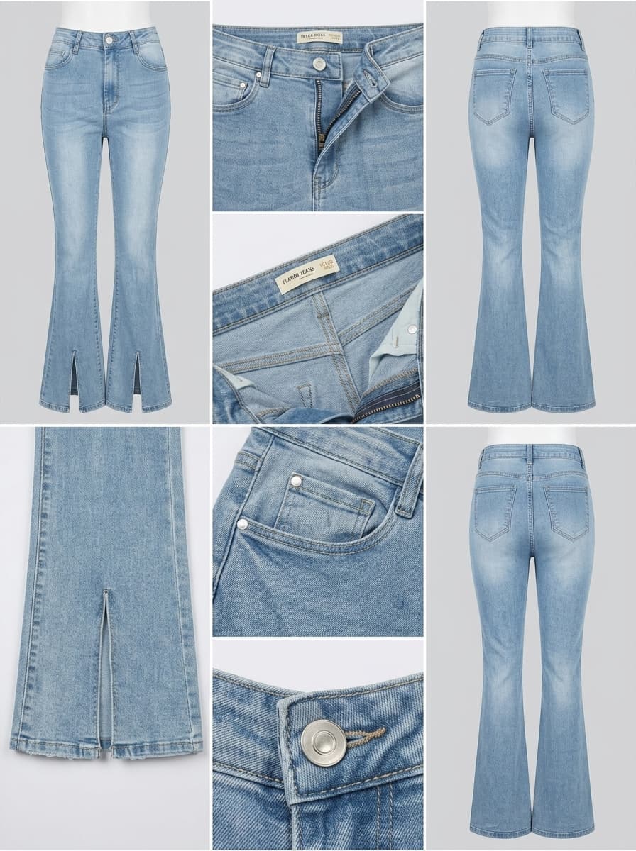 hello miss - slim bootcut - stretch - zipper - 28x32