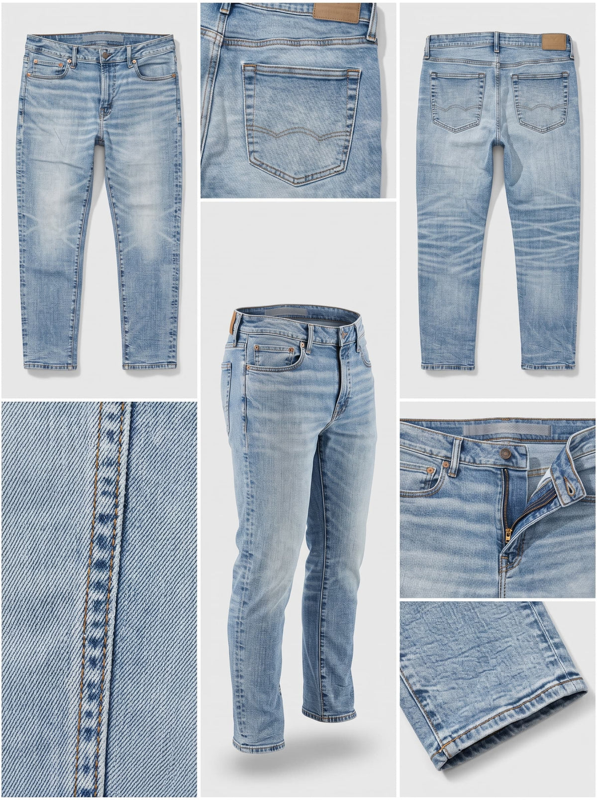 american eagle - SLIM - stretch - zipper - 34X30
