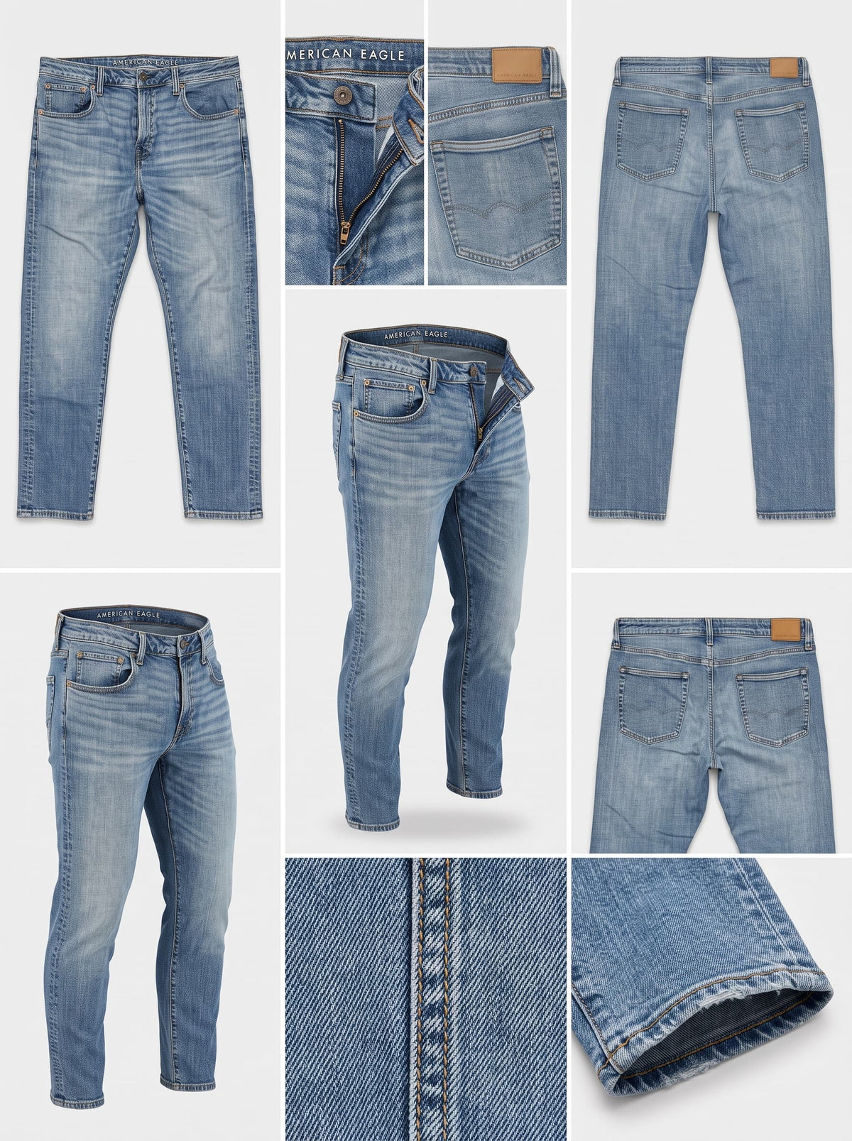american eagle - SLIM - stretch - zipper - 36X30
