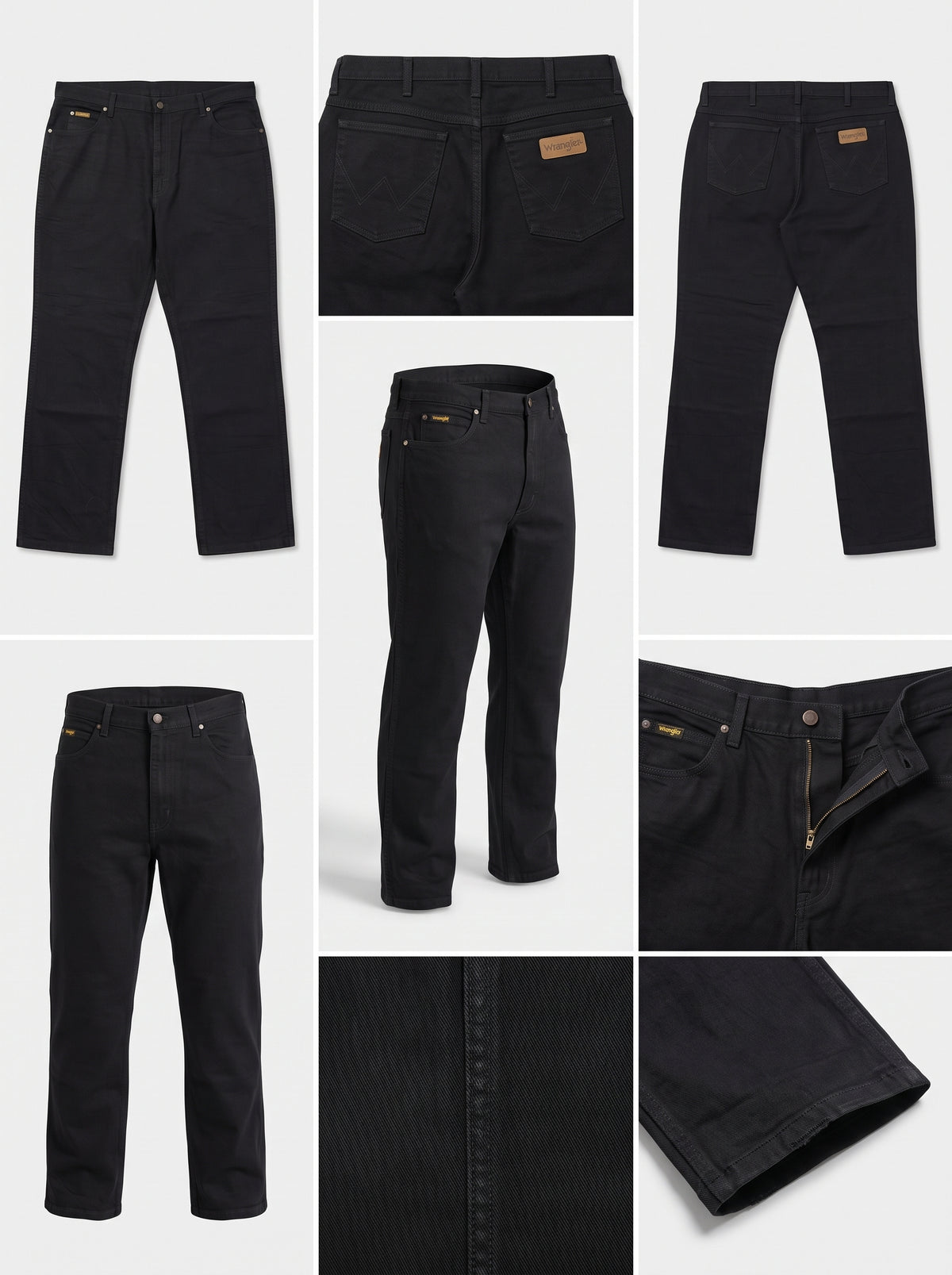 WRANGLER - STRAIGHT - COTTON100% - ZIPPER - 42X30