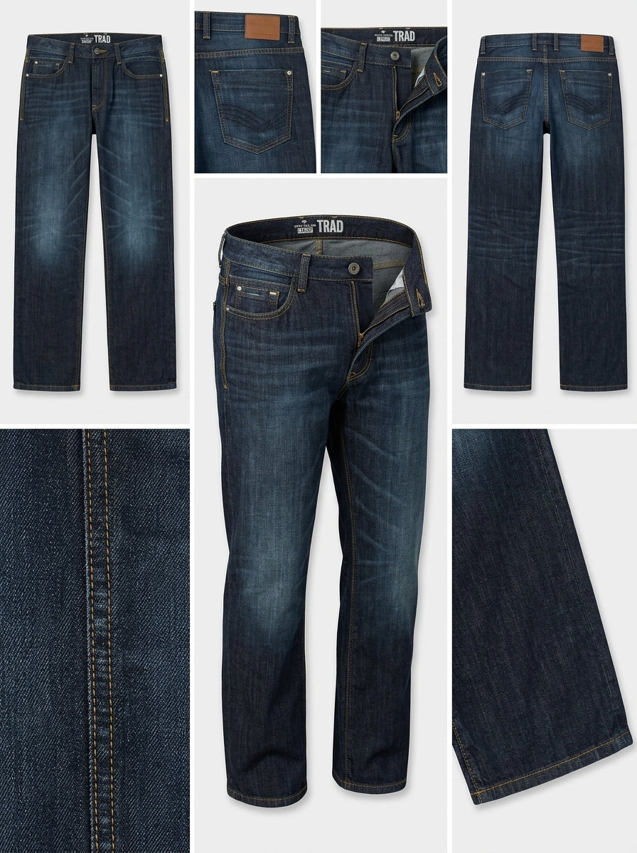 TOM TAILOR - STRAIGHT - 100%COTTON - ZIPPER - 33X32