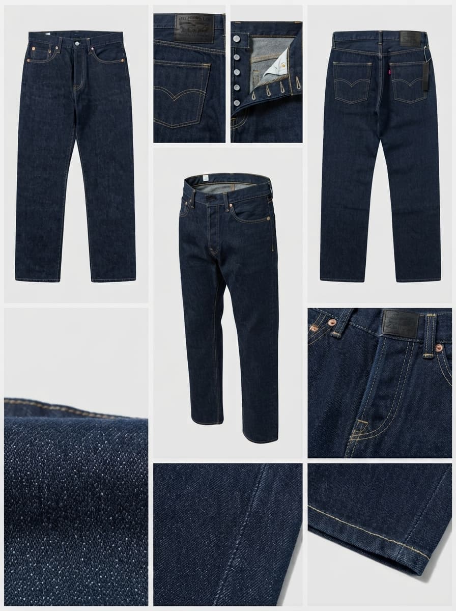 levis - 501 cropped - 100% cotton - buttons - 28x36