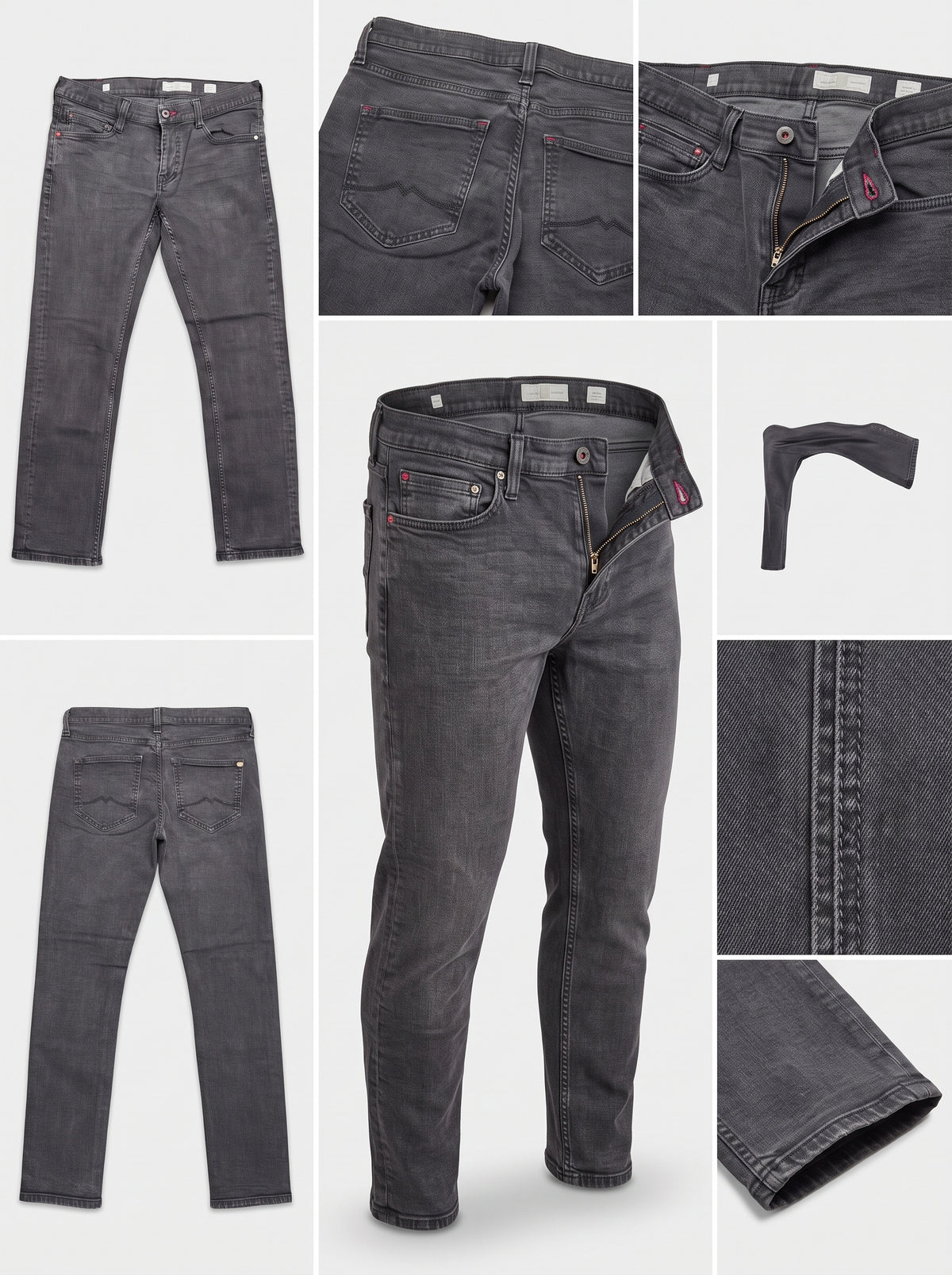 MUSTANG - SLIM - STRETCH - ZIPPER - 34X30