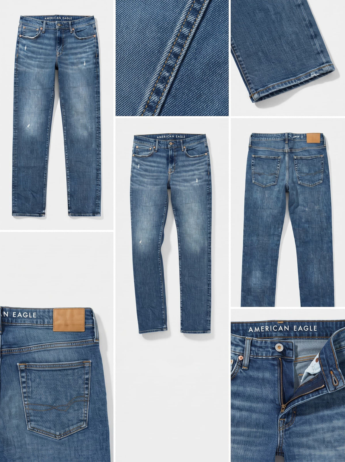american eagle - slim - stretch - zipper - 32x34