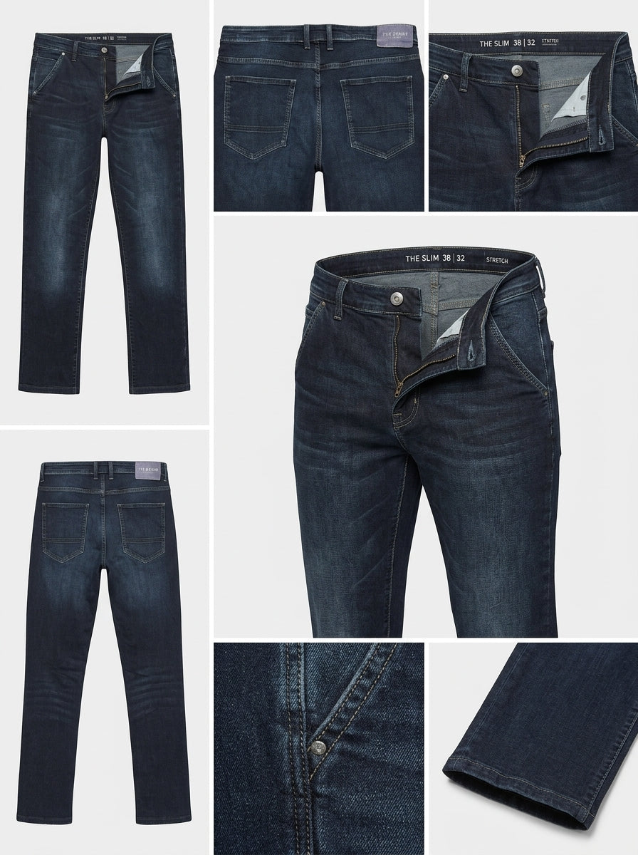 C&A - SLIM - STRETCH - ZIPPER - 38X32