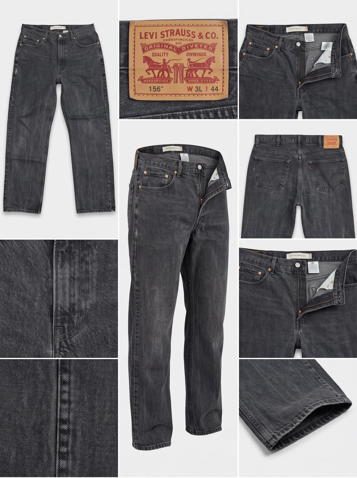 levi's 505 - straight - 100%cotton - zipper - 38X30