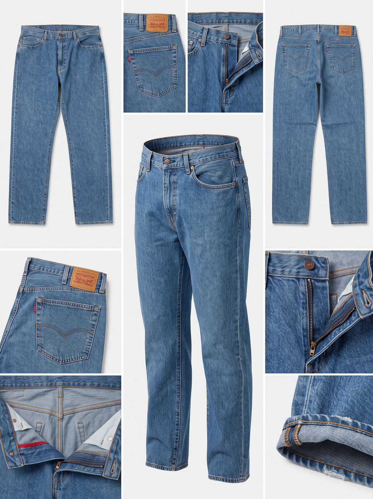 levi's 505 - straight - 100%cotton - zipper - 40X34