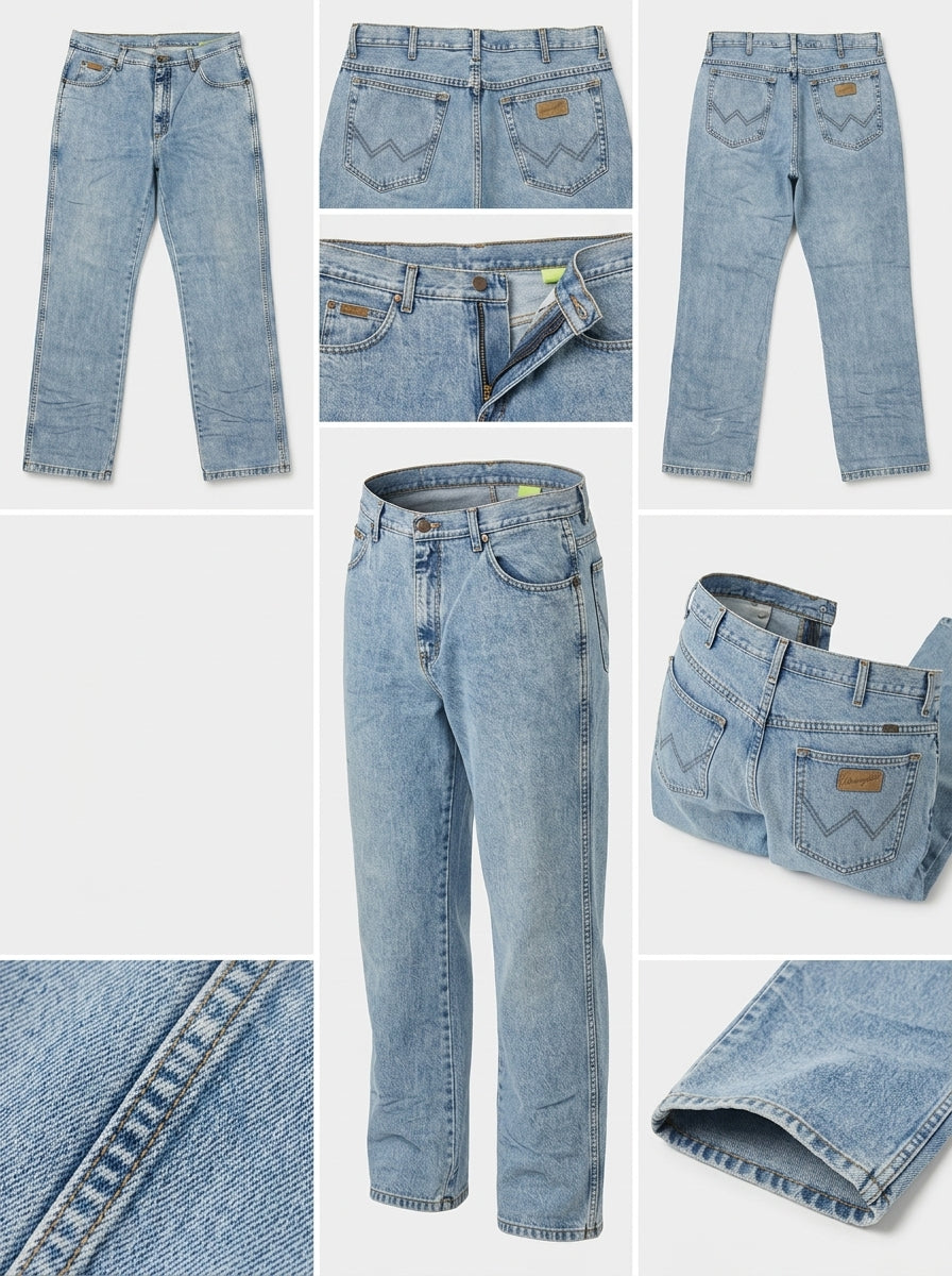 WRANGLER - STRAIGHT - 100%COTTON - ZIPPER - 36X30