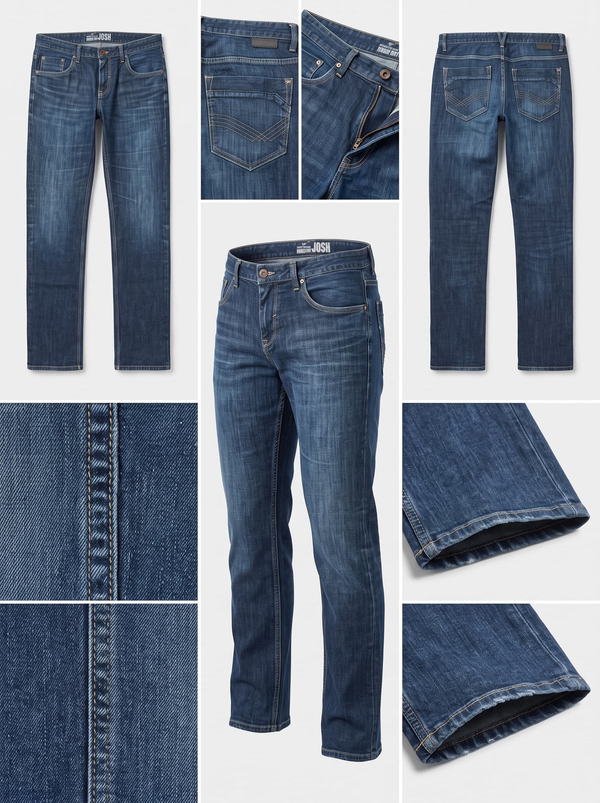 tom tailor - straight - stretch - zipper - 36x34