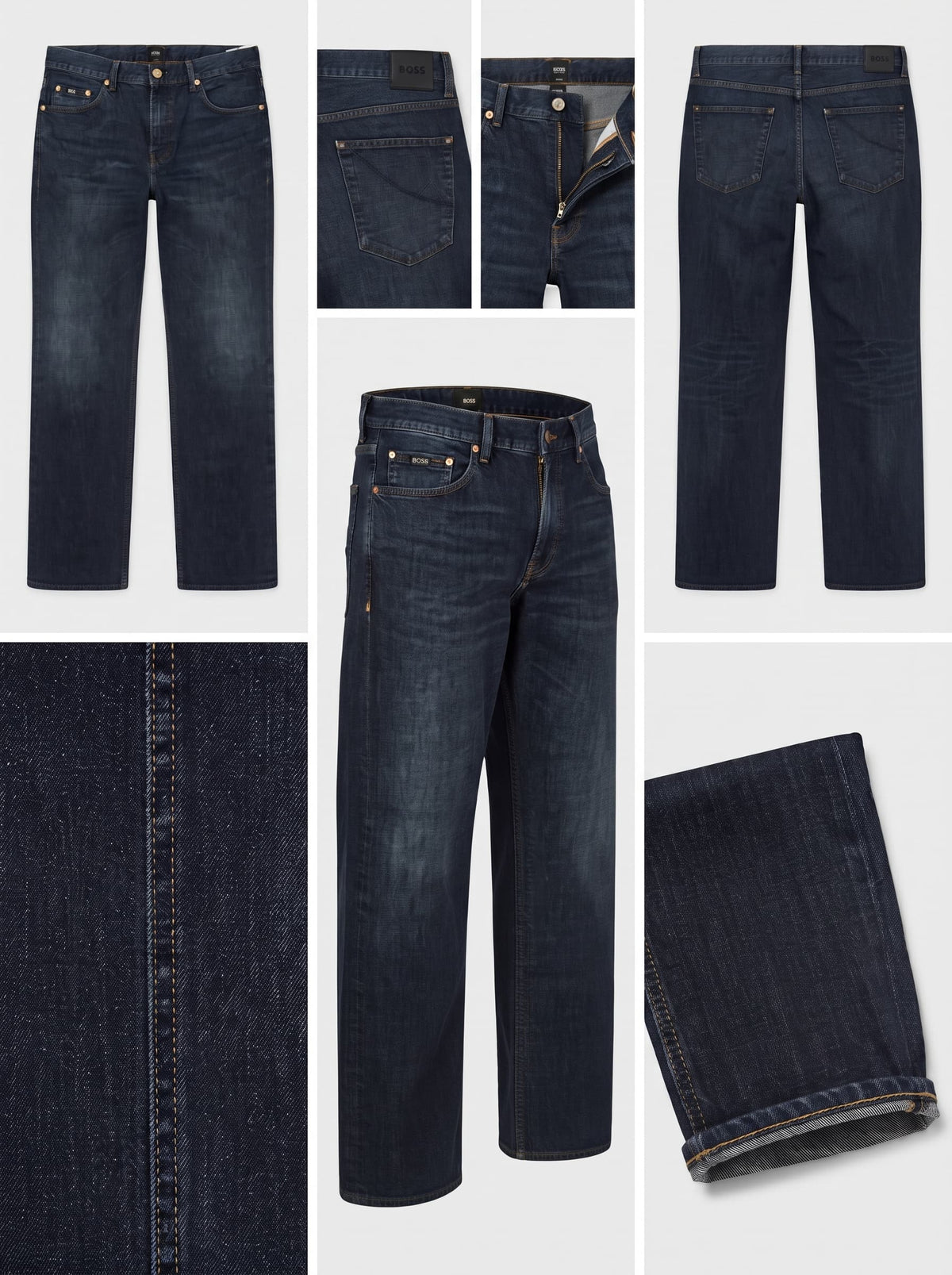 hugo boss - relaxed - 100%cotton - zipper - 38x34