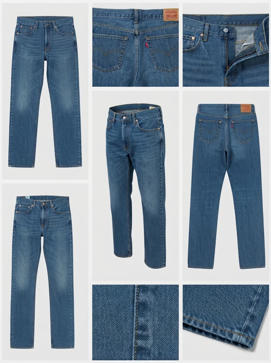 levis - straight - strettch - zipper - 28x34