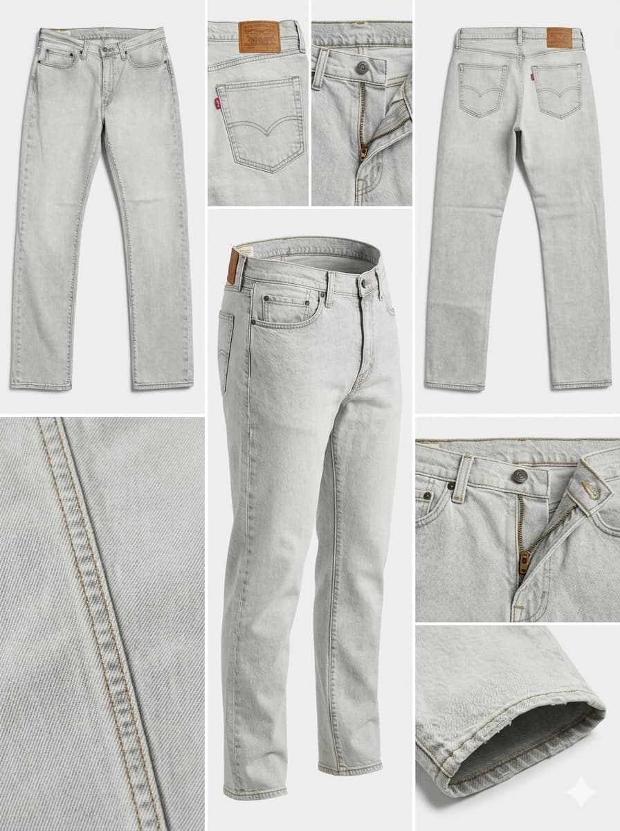 levi's 514 - straight - stretch - zipper - 34x34