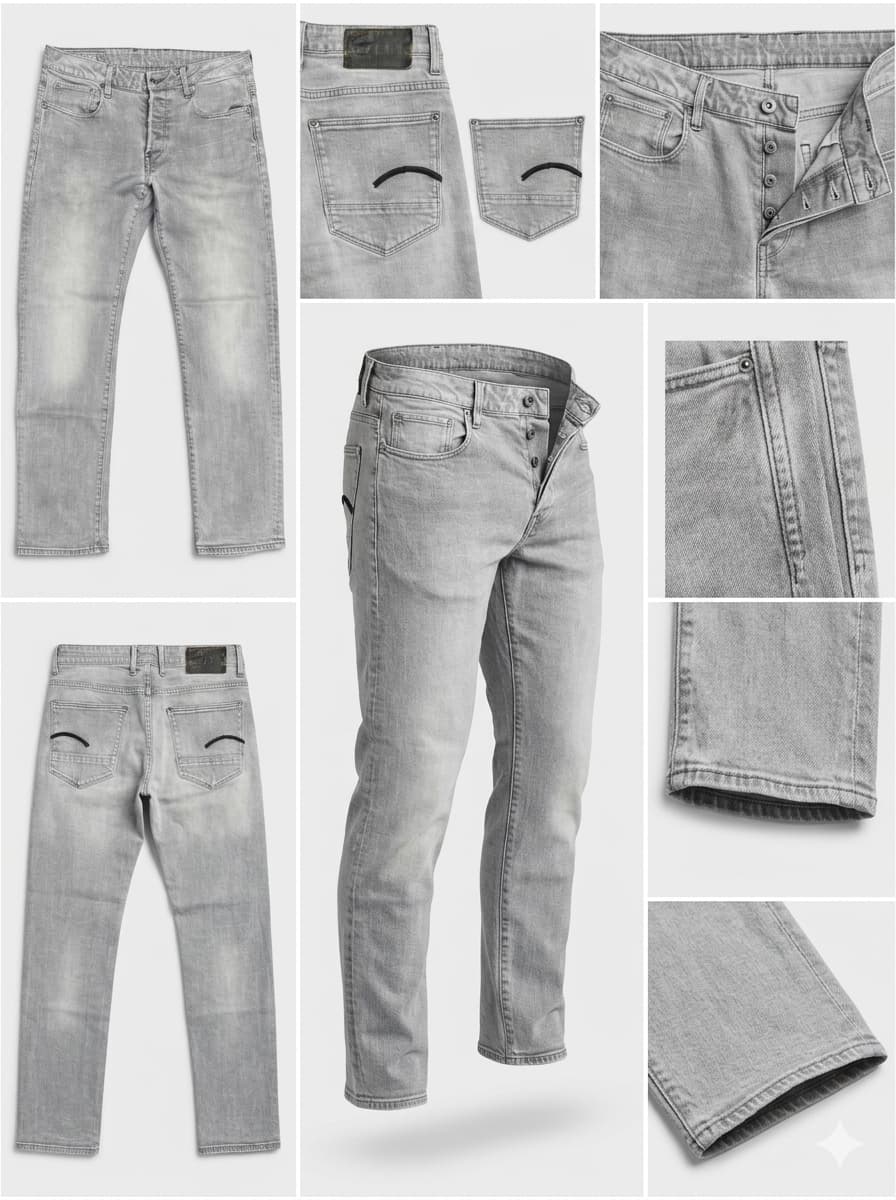 raw g-star - straight - stretch - buttons - 34x34