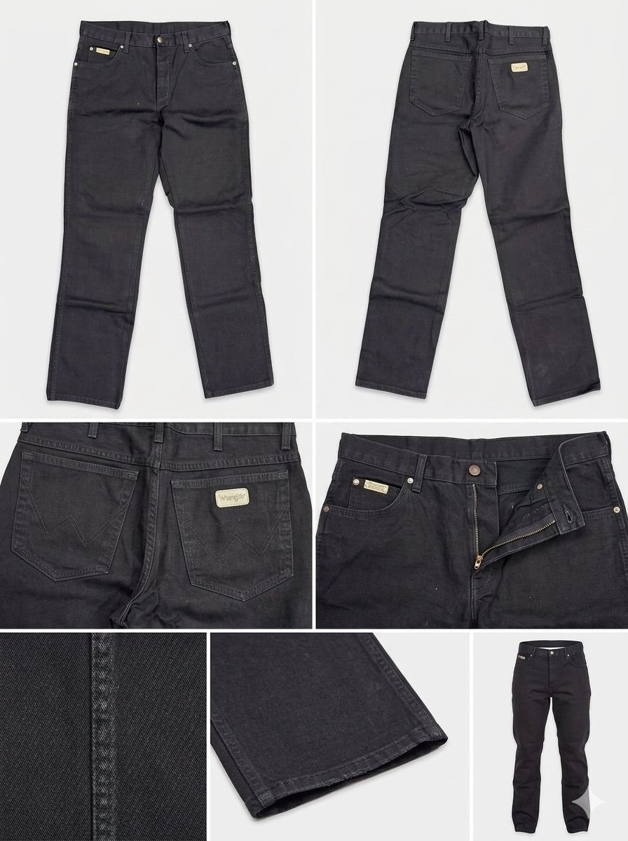wrangler - straight - 100%cotton - zipper - 33X32