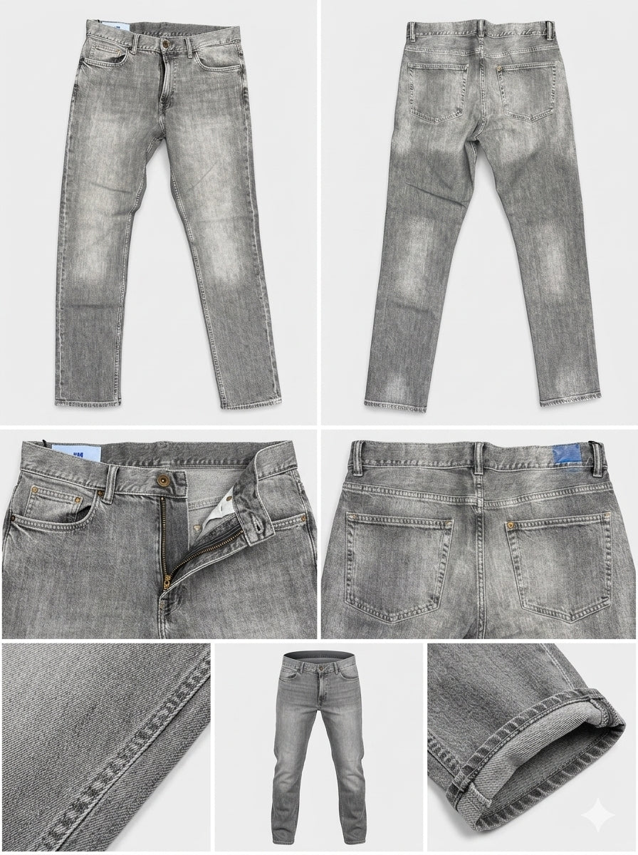 &denim - slim - stretch - zipper - 33X32