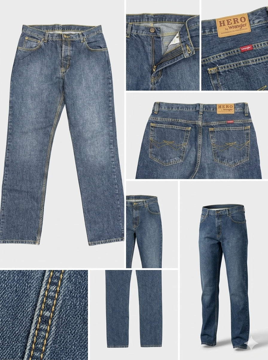 wrangler - STRAIGHT - stretch - zipper - 33X34